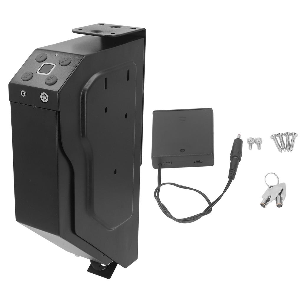 Безопасный стальной переносной сейф для стола у кровати с доступом по отпечатку пальца и пин-коду