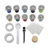 60PCS Disposable Coffee Capsule Pods Set Coffee Capsule Cup with Aluminum Foil Lids Filter Papers