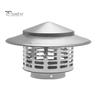 Round Chimneys Cover with Mesh Screen Tapered Top Metal Chimneys Cover Weather-proof Outside Roof Cone Top Fireplace Exhaust Rain Cover