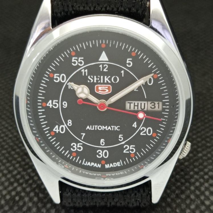 ВОССТАНОВЛЕННЫЕ ВИНТАЖНЫЕ SEIKO 5 АВТОМАТИЧЕСКИЕ 6309A ЯПОНИЯ МУЖСКИЕ ЧАСЫ D/D ЧЕРНЫЕ a318630-9