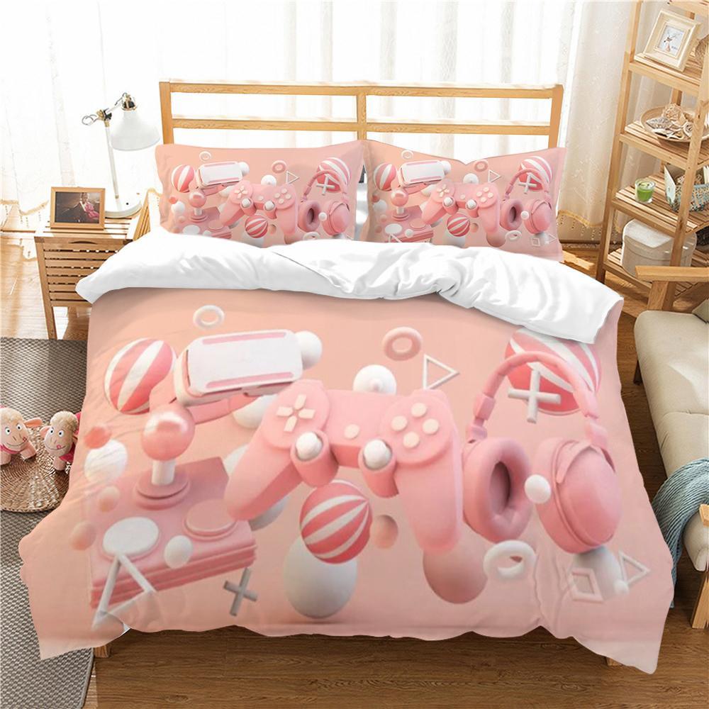 3D Bedding Set Bedclothes 3D Gamer Print Comforter Duvet Cover Set Festival Gift Microfiber Quilt Cover