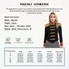 Mens Womens Circus Costume Ringmaster Jacket Tops Long Sleeve Disfraz Circo Fringed Shoulder Board Velvet Coat for Halloween
