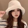 Women Winter Hat Thick Fuzzy Plush Faux Fur Heat Retention Windproof Fisherman Hat