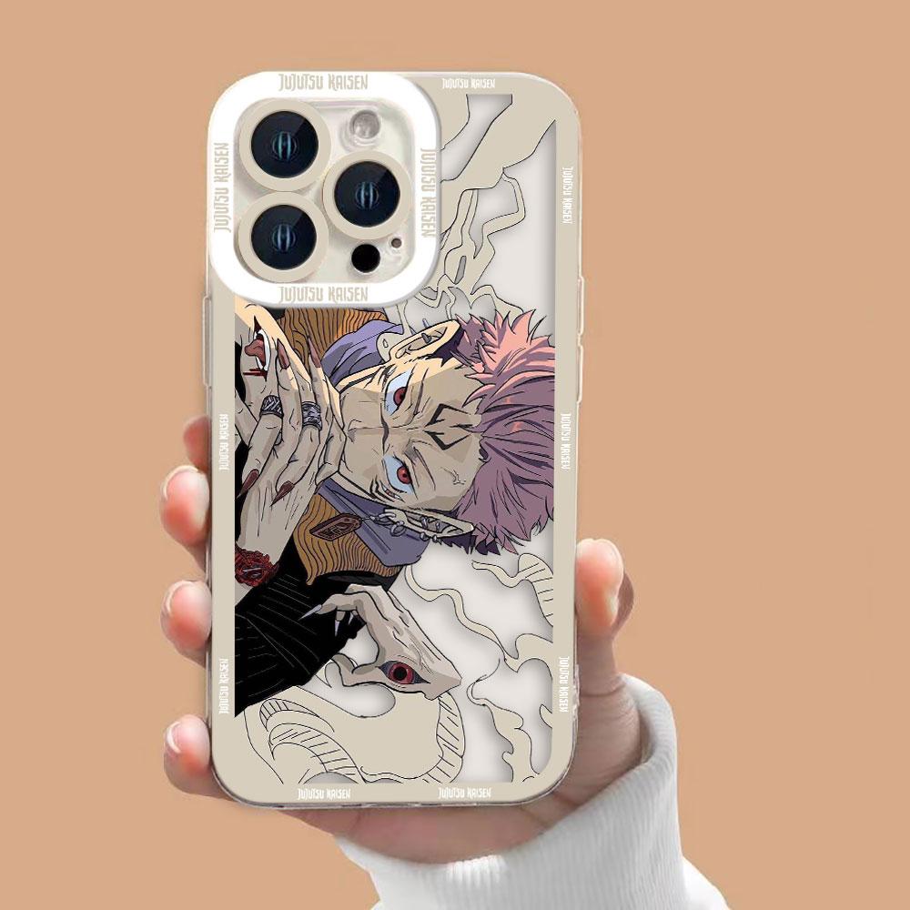 Сукуна Годжо J-Jujutsu Kaisen Прозрачный чехол для телефона для Samsung Galaxy S26 S25 S24 S23 S22 S21 S20 FE PLUS ULTRA EDGE ТПУ Чехол-оболочка