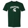 Логотип-арка Michigan State Spartans - Хлопковая футболка премиум-класса