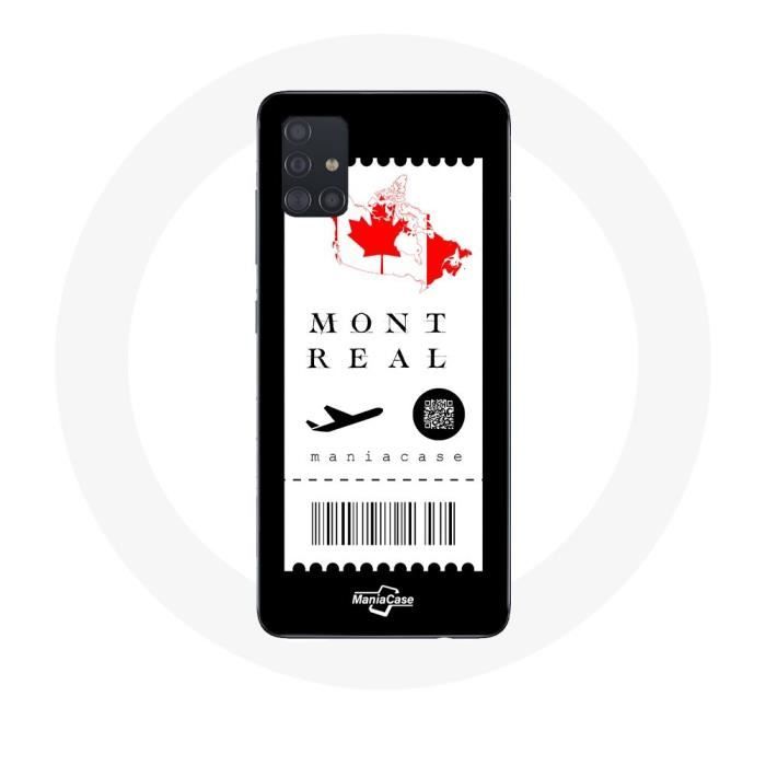 Samsung Galaxy A51 Case Montreal Plane Ticket