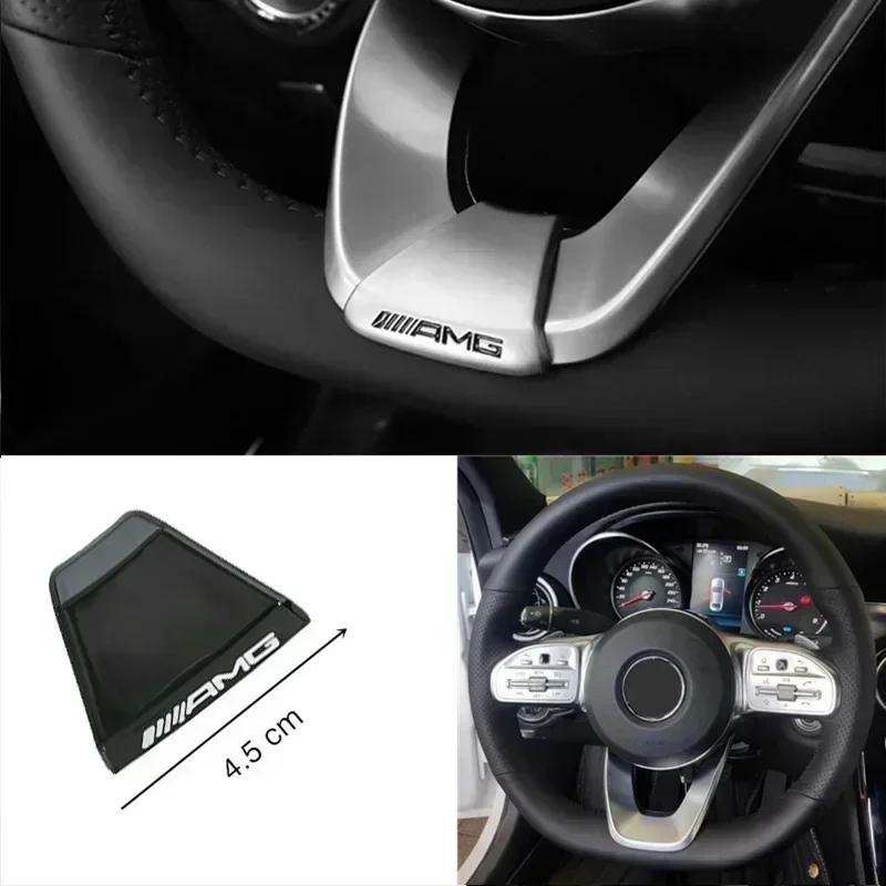 Car Emblem Steering Wheel Sticker Decoration Accessories For Mercedes Benz AMG Brabus Maybach W204 GLC CLA W205 W203 W206 W108 bup2