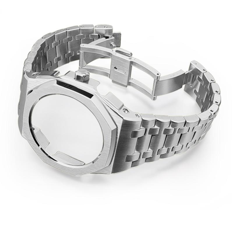 Модифицированный комплект GA2100 для Casio G-SHOCK GA-2100 GA-2110 GA-B2100 Мужские Корпус и Ремешок из Цельной Нержавеющей Стали Металлическая Замена Браслета