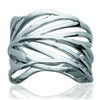 Silver Ring 'Feathers' Silver (rhodium) - 15 Mm