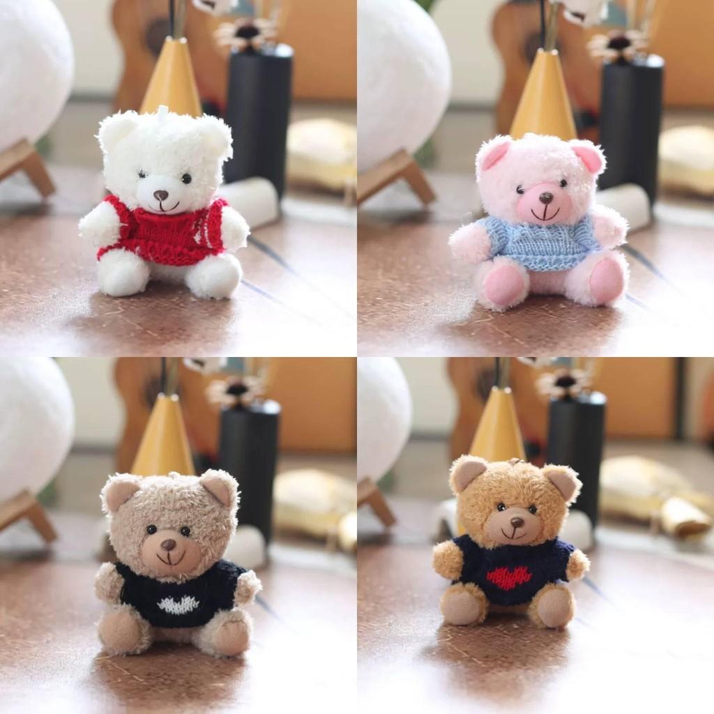 Cute Plush Teddy Bear Keychain With Sweater For Kids And Giftgiving