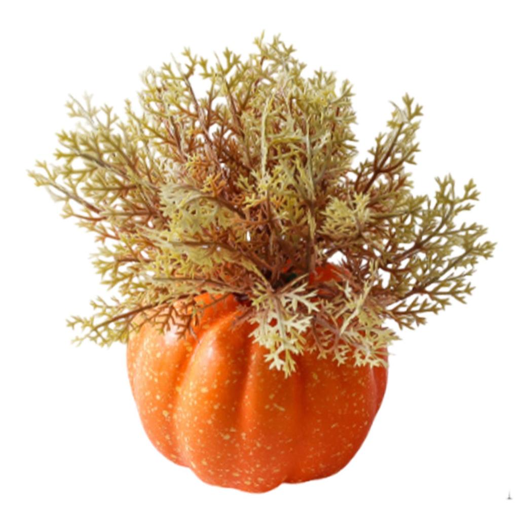 Artificial Pumpkin Table Centerpiece Faux Pumpkin Thanksgiving Decoration Harvest Fall Decor for Shelf Farmhouse Home Kitchen
