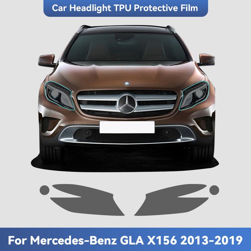 For Mercedes Benz GLA Class X156 2013- TPU Headlight Anti-Scratch Transparent Modification Color Changing Protective Film