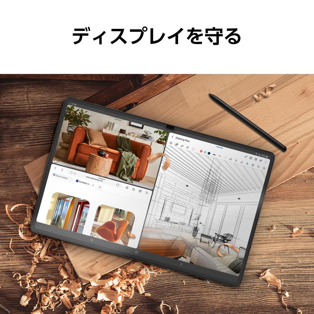 Galaxy Защитная пленка для экрана Tab S9 Ultra LCD, оригинальная, антибликовая, прозрачная, для планшета, Samsung EF-UX910CTEGJP