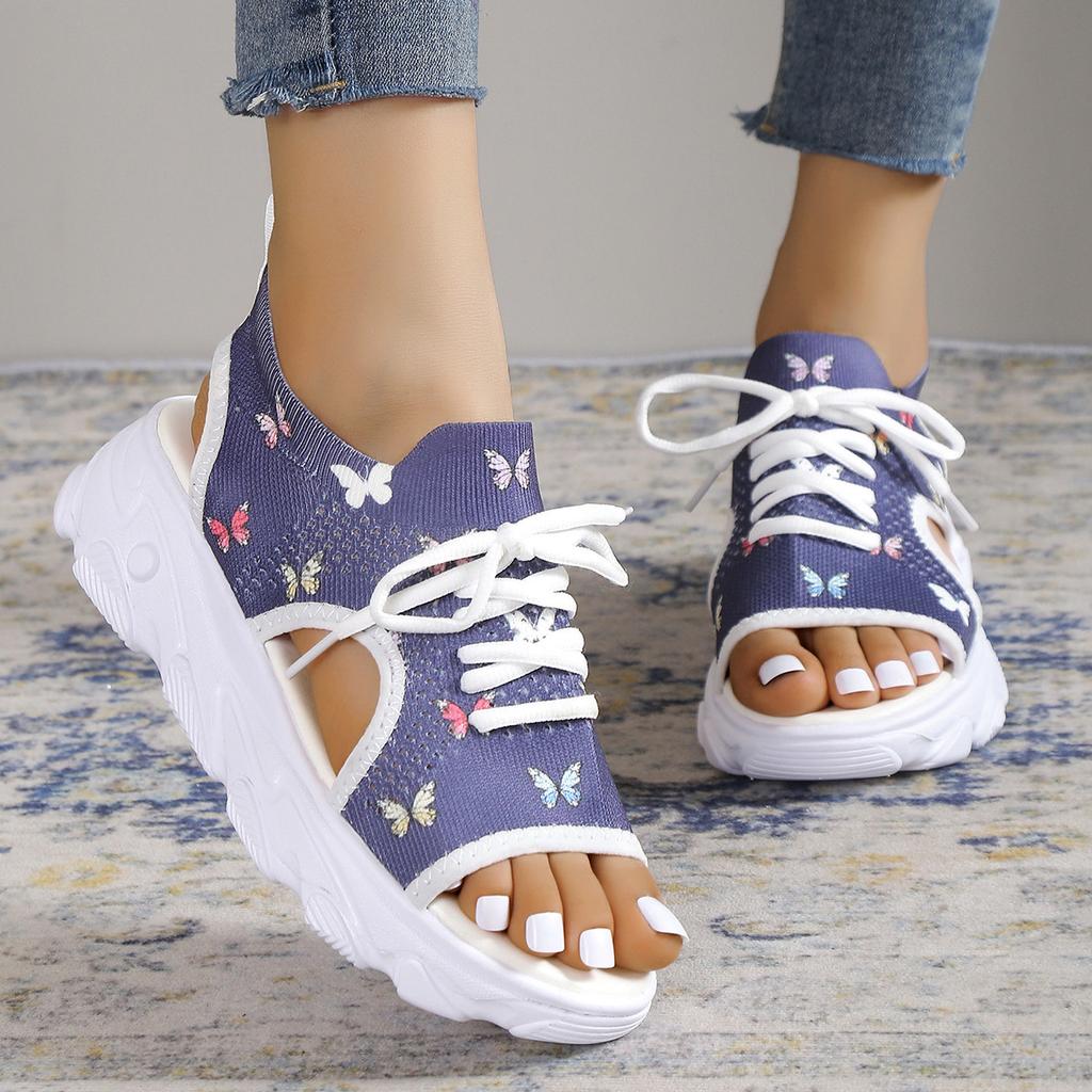 2024 Summer Waterproof Sandals Women Breathable Large Size Sneakers Casual Platform Open Toe Shoes Fashion Platform Sandals