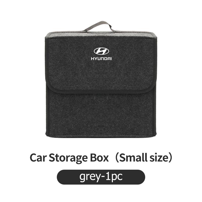 For Hyundai Car Styling Trunk Storage Box Felt Cloth Organizer Foldable Stowing Tidying Bag Ioniq Sonata Elantra Solaris Creta AF2