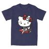 Unisex Hello Kitty Cute Cartoon Japanese Vintage Cotton Tops YK Basic Comfortable Summer Womens Tshirt Minnie Mouse Tops