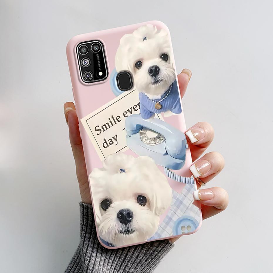 Силиконовый чехол для Samsung M31 M 31 Чехол Милый Кролик Панда Ударопрочный чехол для телефона для Samsung Galaxy M31s M31 s M315F M317F Etui