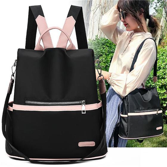 Nylon Women's Backpack Girl's School Bag Anti-theft Large Capacity Durable Travel Backpack