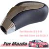 Automatic Genuine Leather Car Shift Gear Knob Stick Lever Head for Mazda 3 5 6 8 Series MX-5 CX-5 CX-9
