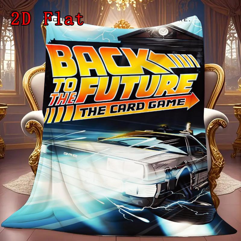 Back to the Future 2D Flat Pattern Flannel Blanket High quality All Seasons Warmth and Comfort Perfect for Christmas Gifts.SMT0917480