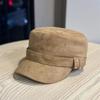 Autumn and winter retro suede flat top equestrian hat women's fashion casual face small cap temperament painter hat
