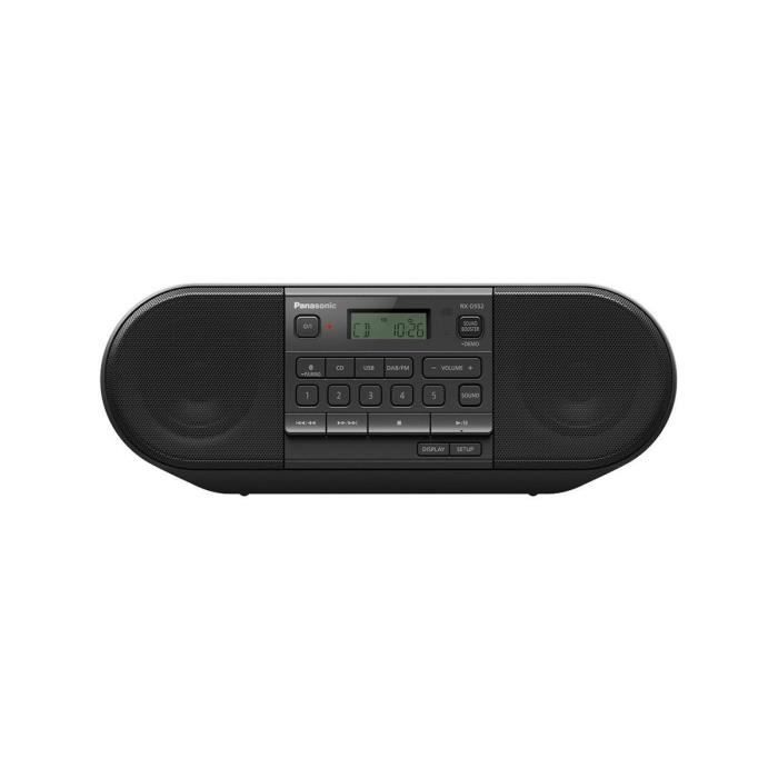 Mini-Chaîne HiFi - Panasonic - RX-D552EK - Tuner FM et DAB/DAB+ - Portable - Noir