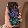 Крутой Черный Цветной Граффити Чехол Для Телефона Для IPhone 17 16 15 14 13 12 11 Pro Max Plus Pro Оболочка