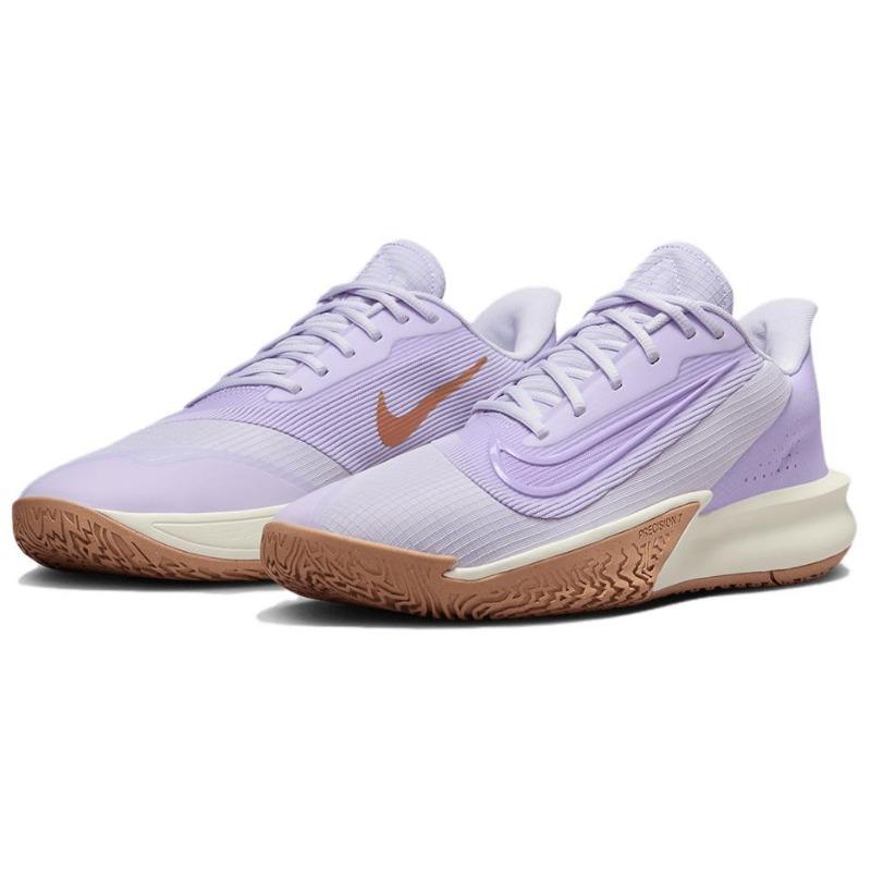 Nike Мужские низкие баскетбольные кроссовки Precision 7 Светло-фиолетовые FN4322-500