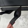 Роскошные Черные Модные Лаконичные Туфли на Высокой Шпильке с Острым Носком Женские Шлепанцы Тонкие Низкие Каблуки Повседневные Вечерние Туфли-Лодочки Шлепанцы-Мюли
