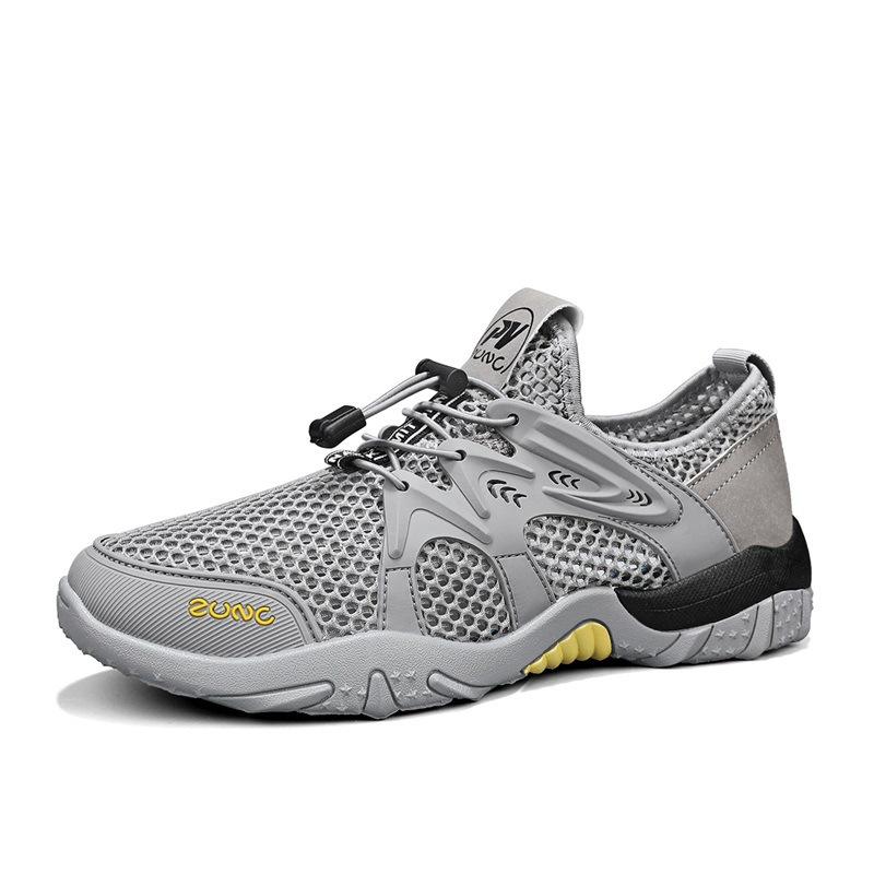 Летняя быстросохнущая обувь для ручьев мужская уличная обувь для ходьбы по воде большая сетчатая полая обувь мужская сетчатая спортивная модная обувь