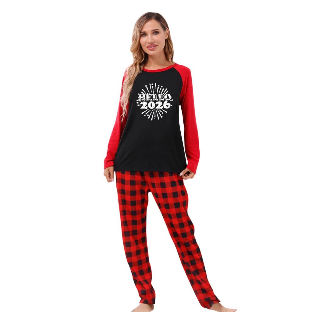 Комплект из топа и брюк с длинными рукавами и принтами для всей семьи Одинаковые комплекты для всей семьи