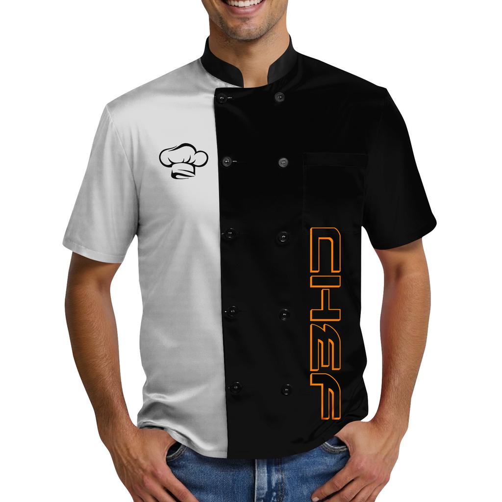 Популярные элементы принта шеф-повара мужская униформа шеф-повара