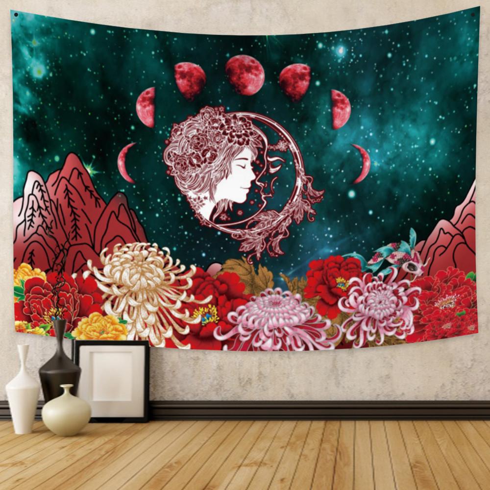 Fairy Tale Forest Tapestry Wall Hanging Fantasy Magic Mushroom Aesthetic For Kids Girls Bedroom Living Room Dorm Party Decor