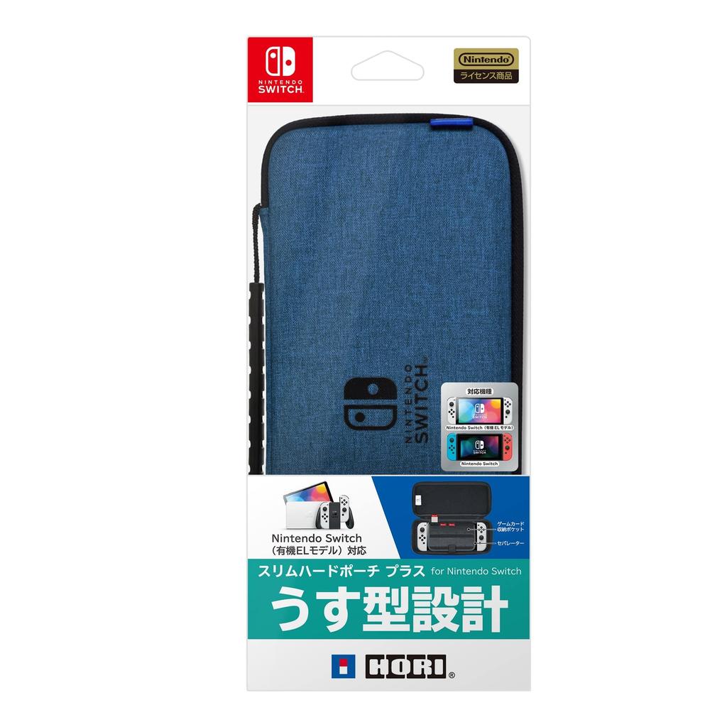 Лицензированный тонкий жесткий чехол Plus для Nintendo Switch Blue с Nintendo Switch Organic EL [Продукт Nintendo] [Совместимая модель]