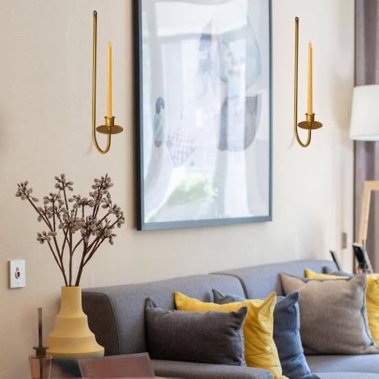 2 шт. металлический подсвечник настенный декор подсвечник современный