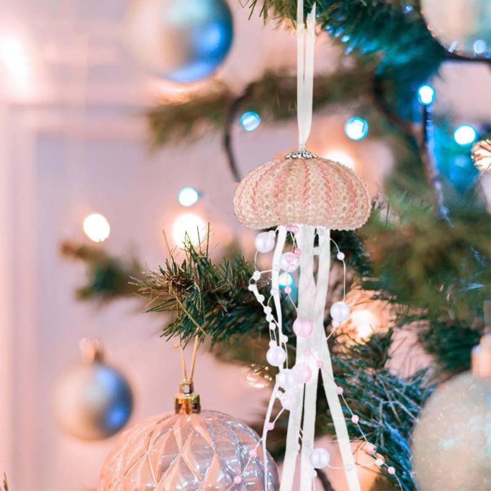 Exquisite Jellyfish Prism Pendant DIY Sunlight Capture Collector Sea Shell Wind Chimes Wedding