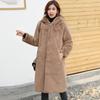 Imitation Rex Rabbit Hair Imitation Fur Jacket Women's Autumn and Winter Imitation Mink Hair Coat Medium and Long Thickened Large Size Hooded