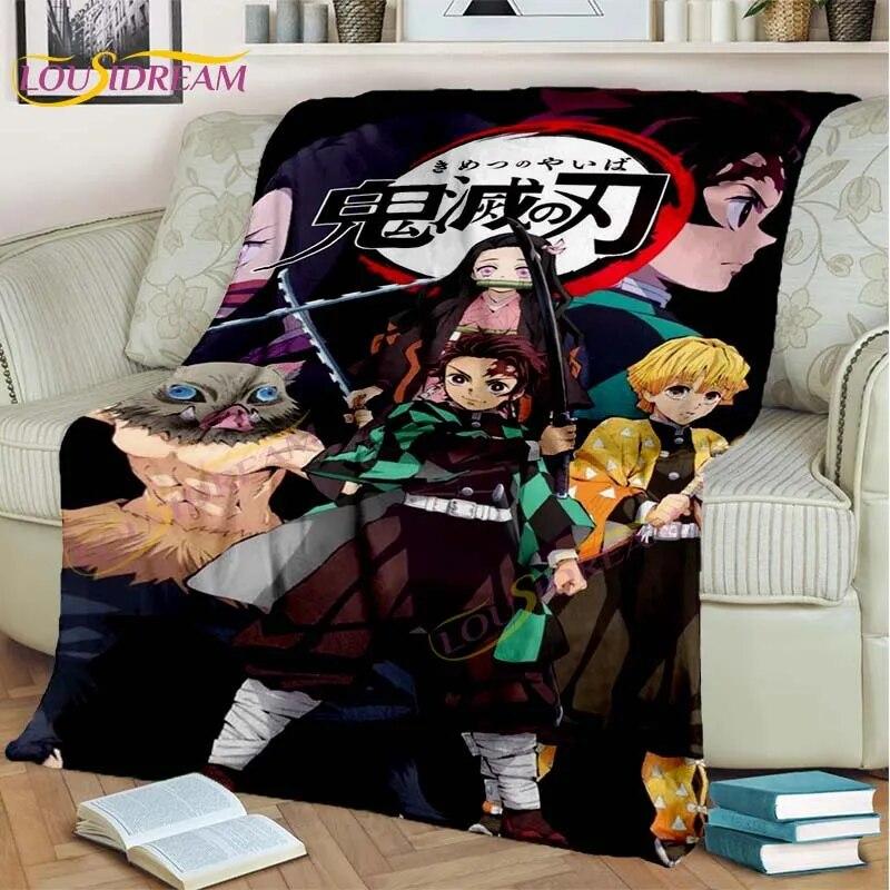 Одеяло японского аниме «Убийца демонов», мультяшное одеяло Tomioka Giyuu, одеяло, чехол на стул, одеяло, кровать, диван, покрывало, вентилятор, подарок
