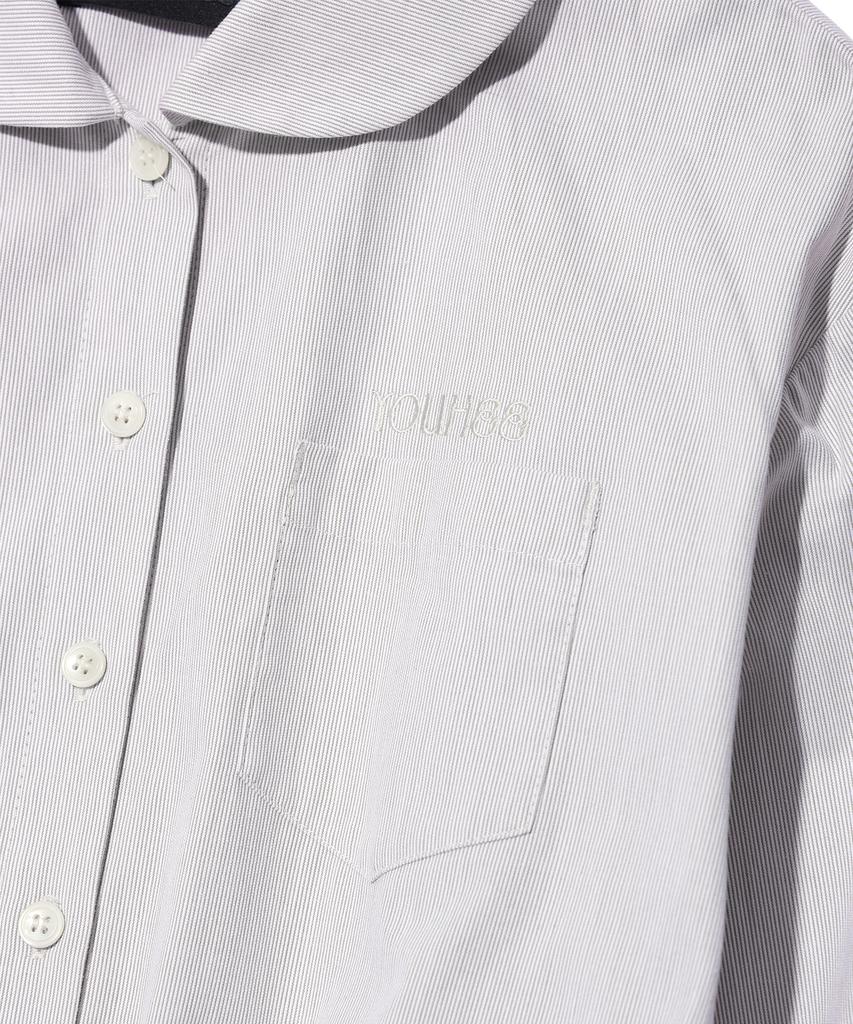 Yuhee Youhee Stripe Ballon Shirts Dress Ivory
