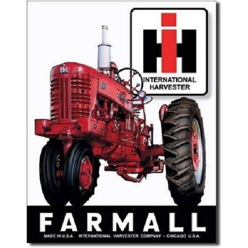 Трактор Farmall 400 IH Логотип Сельскохозяйственной Техники Ретро Винтажный Металлический Жестяной Знак Алюминий