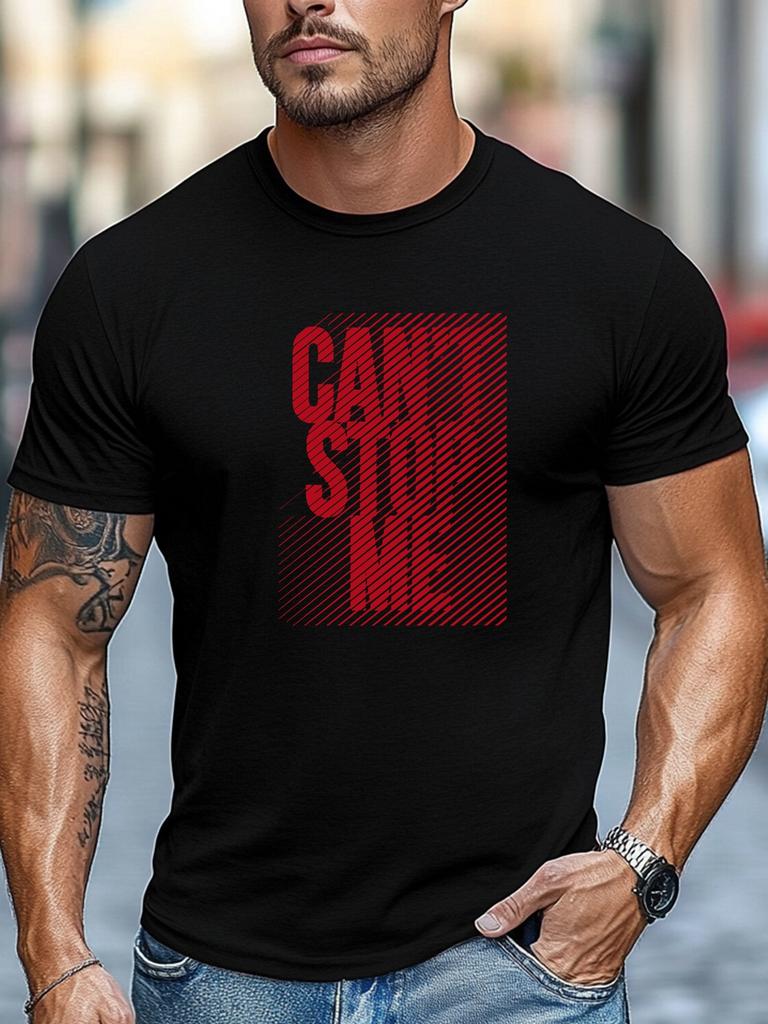 Мужские футболки 100% Хлопок CANT STOP ME Графическая Летняя Мягкая С Круглым Вырезом Повседневная Дышащая Футболка Повседневная Одежда Топы