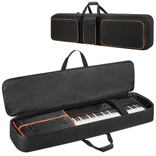 LoDrid Keyboard Case, 88-Key Soft Keyboard Bag, Digital Piano Case with 6 Non-Slip Mats