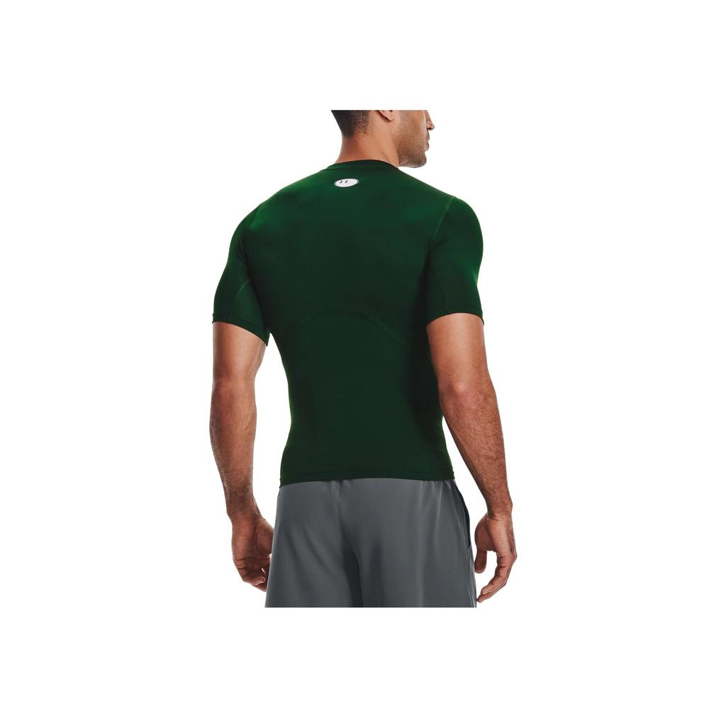 Under Armour Retro Solid Color Letter Print Round Neck Moisture Wicking Short Sleeve T-Shirt Men Tops 1361518-301