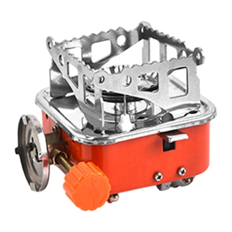 Легкая в переноске квадратная варочная панель для кемпинга на открытом воздухе, пеших походов, бэкпекинга, мини-походная плита, складная, ветрозащитная, маленькая газовая плита