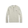 Polo Solid Color Small Pony Embroidered Crew Neck Casual Long Sleeve T-Shirt Men Tops Gray 710790058-011