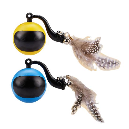 Интерактивная игрушка для кошек, перезаряжаемая автоматическая игрушка для кошек, мяч с дистанционным управлением, активируемый движением, самокатящийся мяч для домашних кошек