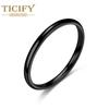 Temperature Niche Titanium Steel Ring Women's Circle Simple Light Face Couple Ring