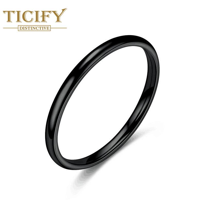 Temperature Niche Titanium Steel Ring Women's Circle Simple Light Face Couple Ring