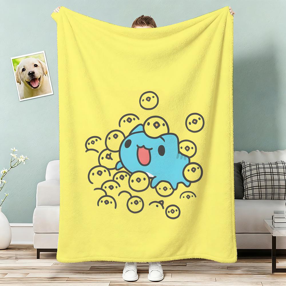 Cute BBugcat Capoo Throw Lightweight g Flannel Blanket Soft Skinfriendly for Summer Cooling