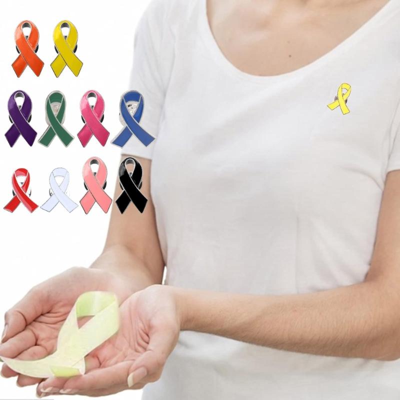 Band Pin, Pack of 50 Metal Awareness Lapel Pin Band Brooch Pin Hope Pin Enamel Jewellery Pin for Decoration